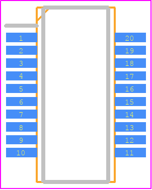 CA-IS3980P - ChipAnalog PCB footprint - Small Outline Packages - Small Outline Packages - SSOP20
