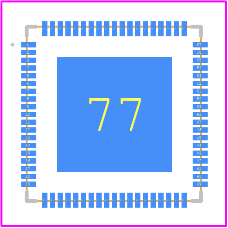 AL5958JCZW76-13 - Diodes Incorporated PCB footprint - Other - Other - W-QFN9090-76/SWP (Type A1)