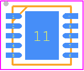 SIPQ32434ADN-T1E3 - Vishay PCB footprint - Small Outline No-lead - Small Outline No-lead - DFN 10F-33C