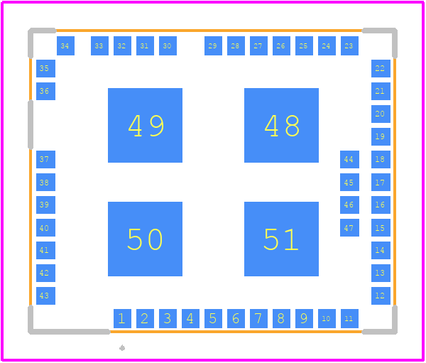 ST87M01-1001 - STMicroelectronics PCB footprint - Other - Other - LGA 51pins 10.6mm x 12.8mm_2025
