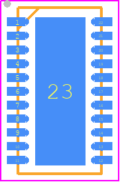 RAA2124224GNP#MA0 - Renesas Electronics PCB footprint - Small Outline No-lead - Small Outline No-lead - L22.3x6 22 Lead Thin Dual Flat No-Lead Plastic Package (TDFN)