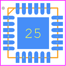 BOS1211AQR - Boreas Technologies PCB footprint - Quad Flat No-Lead - Quad Flat No-Lead - QFN 24L 4.0mm x 4.00mm