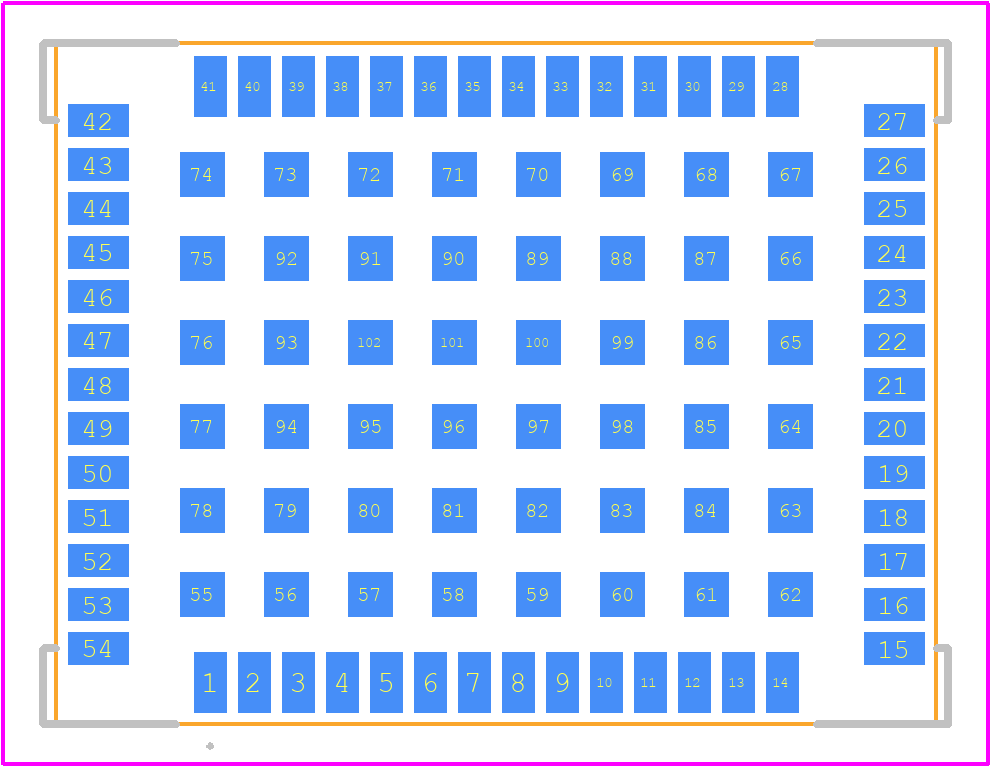 ZED-X20P-00B - u-blox PCB footprint - Other - Other - 54-SMD Module_2025-1.9