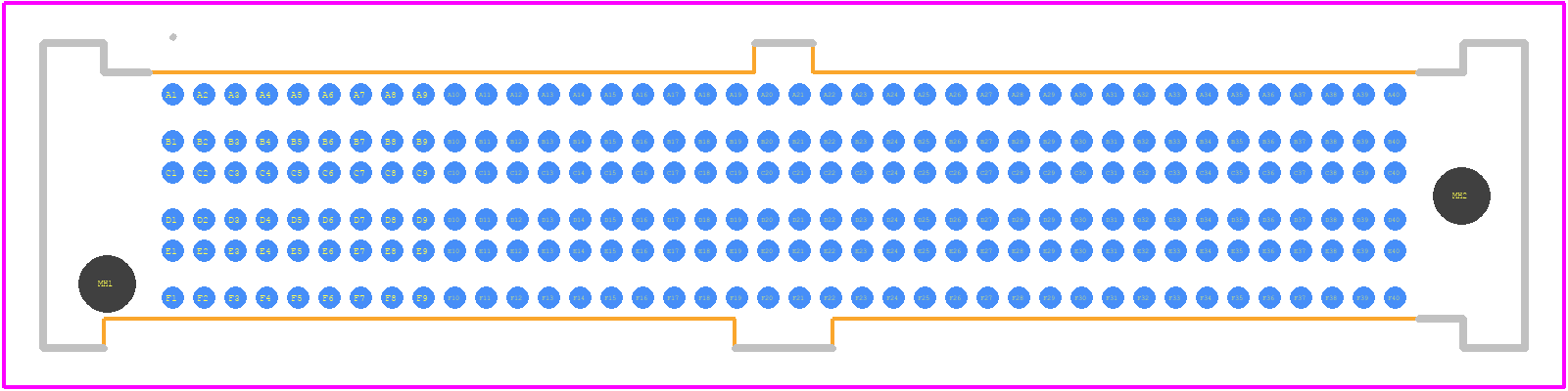 SEAF8-40-05.0-L-06-3 - SAMTEC PCB footprint - Other - Other - SEAF8-40-05.0-L-06-3-2