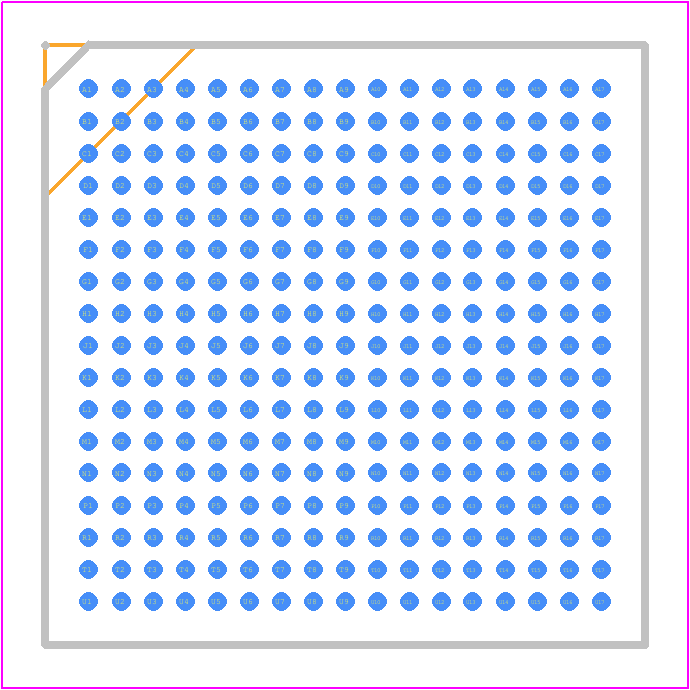 SPEAR300-2 - STMicroelectronics PCB footprint - BGA - BGA - LFBGA289 (15 x 15 x 1.7 mm)
