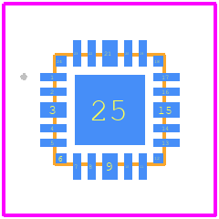 PCA9421BS - NXP PCB footprint - Other - Other - SOT905-1
