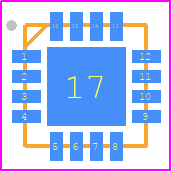 CH334P - WCH PCB footprint - Quad Flat No-Lead - Quad Flat No-Lead - QFN16_3x3x0.75-0.5