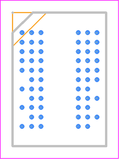 HY5PS1G831CFP-S6 - Hynix PCB footprint - BGA - BGA - 60Ball.