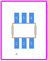 MCP4017T-103E/LTY - Microchip PCB footprint - Other - Other - 6-Lead Plastic Small Outline Transistor (LTY) [SC70]