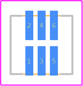 200989-0006 - Molex PCB footprint - Other - Other - 200989-0006-1