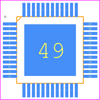 MC33FS6525CAE - NXP PCB footprint - Quad Flat Packages - Quad Flat Packages - SOT1571-1_2022