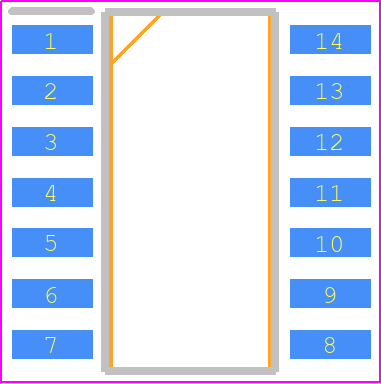 TCAN1048AVDRQ1 - Texas Instruments PCB footprint - Small Outline Packages - Small Outline Packages - SOIC14TCAN