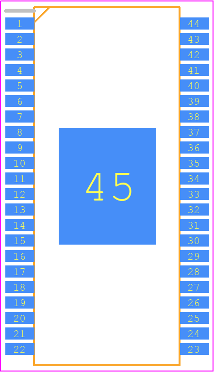 BD5426EFS-E2 - ROHM Semiconductor PCB footprint - Small Outline Packages - Small Outline Packages - HTSSOP-44