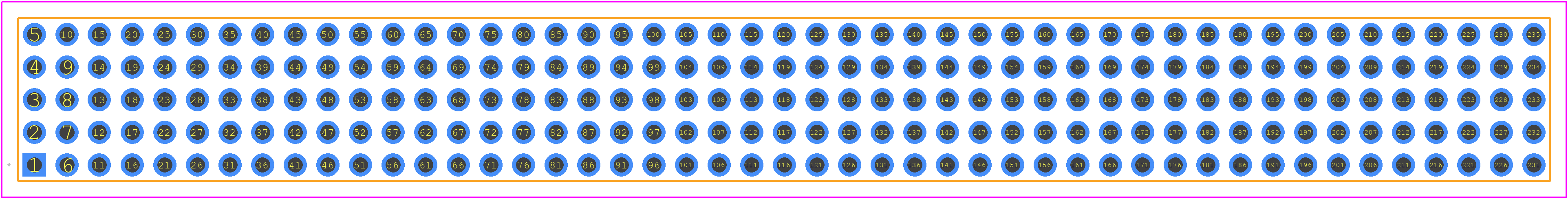 QTT-147-01-L-5 - SAMTEC PCB footprint - Other - Other - QTT-147-01-L-5-3