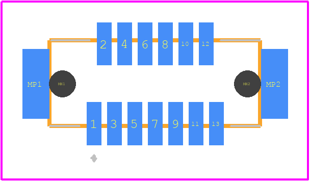 DF9-13S-1V(32) - Hirose PCB footprint - Other - Other - DF9-13S-1V(32)-2