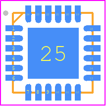 854S015CKI-01LF - Renesas Electronics PCB footprint - Quad Flat No-Lead - Quad Flat No-Lead - NLG24P1_--