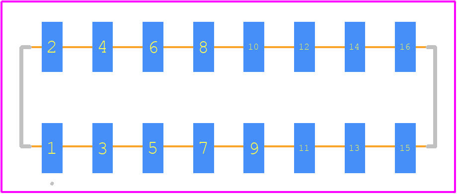 HC-PM254-5.0H-2x8PS - Hong Cheng PCB footprint - Other - Other - HC-PM254-5.0H-2x8PS-1