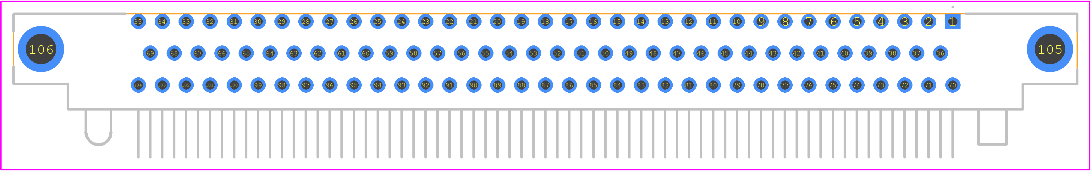 RM352-104-312-5500 - Molex PCB footprint - Other - Other - RM352-104-312-5500-3