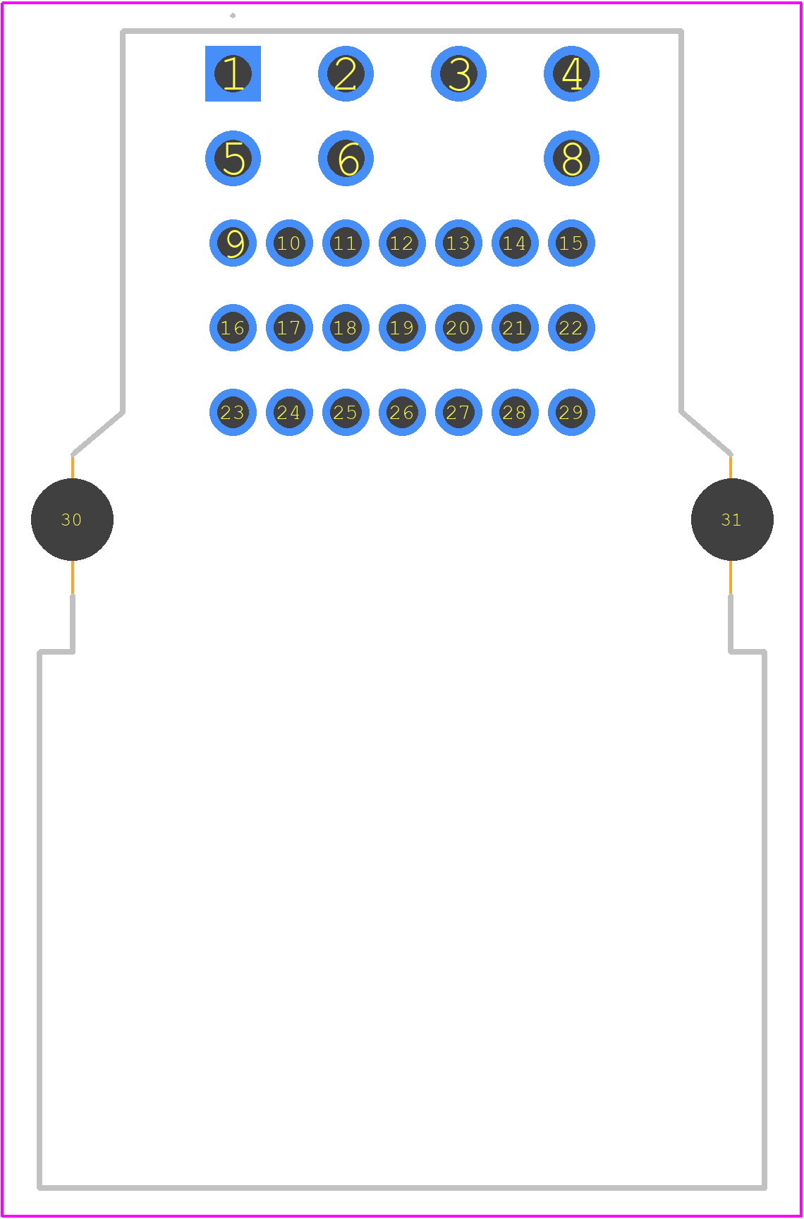 2005020284 - Molex PCB footprint - Other - Other - 2005020284-2