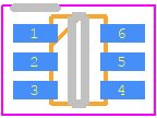 MCP6C26T-050E/LTY - Microchip PCB footprint - SOT23 (6-Pin) - SOT23 (6-Pin) - 6-Lead Plastic Small Outline Transistor (D4A) - 2.0x1.25mm Body [SC70]