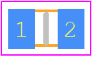 P 0805 E 2943 B B - Vishay PCB footprint - Resistor Chip - Resistor Chip - P 0805 E 2943 B B