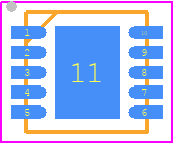 FAN8060EMPX - onsemi PCB footprint - Small Outline No-lead - Small Outline No-lead - 10-PIN,3X3 mm Molded Leadless Package (MLP)