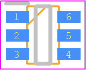 LMV715MF - Texas Instruments PCB footprint - SOT23 (6-Pin) - SOT23 (6-Pin) - MF06A(NS)