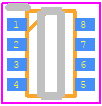 TPLD801DRLR - Texas Instruments PCB footprint - SO Transistor Flat Lead - SO Transistor Flat Lead - DRL0008A-1