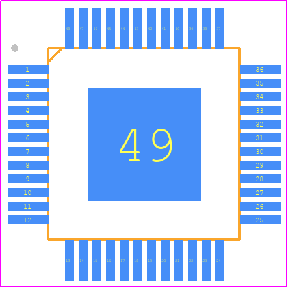 THS8134BCPHP - Texas Instruments PCB footprint - Quad Flat Packages - Quad Flat Packages - PHP (S-PQFP-G48)_1