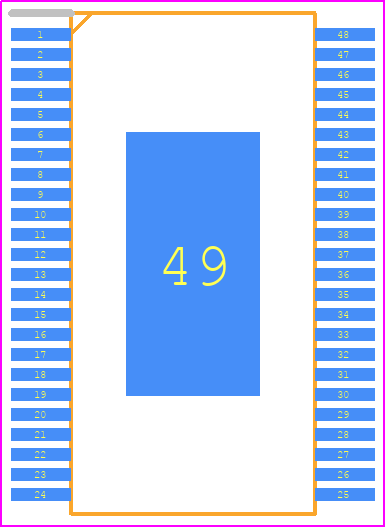 TPA032D02DCAG4 - Texas Instruments PCB footprint - Small Outline Packages - Small Outline Packages - DCA(R-PDSO-G48)