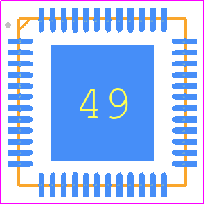 TPS59650RSLT - Texas Instruments PCB footprint - Quad Flat No-Lead - Quad Flat No-Lead - RSL (S-PVQFN-N48V )
