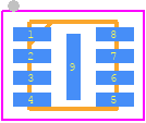 NBT2000A8K0T4USON8XTMA5 - Infineon PCB footprint - Small Outline No-lead - Small Outline No-lead - NBT2000A8K0T4USON8XTMA5
