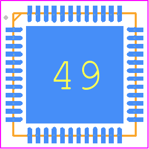 ESP32-C5HR8 - Espressif Systems PCB footprint - Quad Flat No-Lead - Quad Flat No-Lead - 48-QFN (6x6 mm)