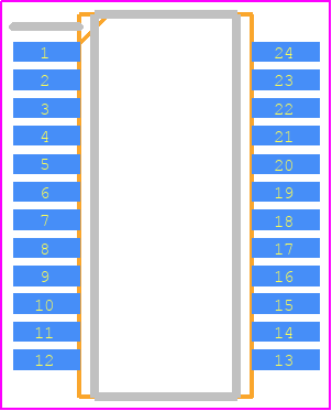MBI5026GP - Macroblock PCB footprint - Small Outline Packages - Small Outline Packages - SSOP24-150-064
