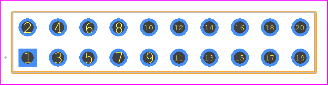 MTSW-110-10-S-D-640 - SAMTEC PCB footprint - Other - Other - MTSW-110-10-S-D-640