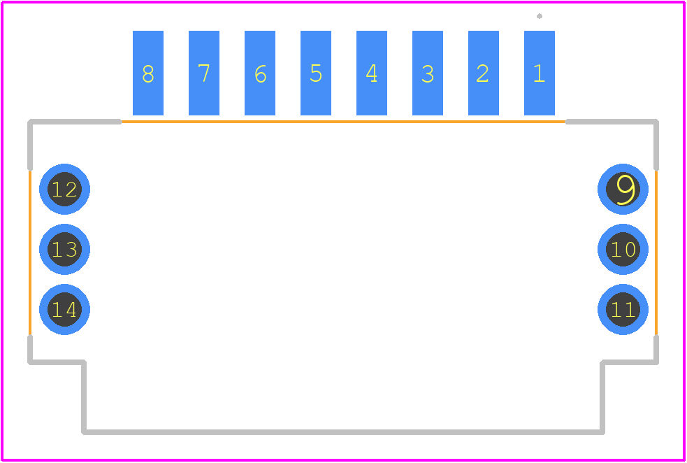 GT8E-8P-2H(56) - Hirose PCB footprint - Other - Other - GT8E-8P-2H(56)-4