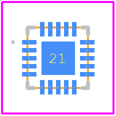 PI6CB332202ZNAEX - Diodes Incorporated PCB footprint - Other - Other - 20-WQFN (ZNA)