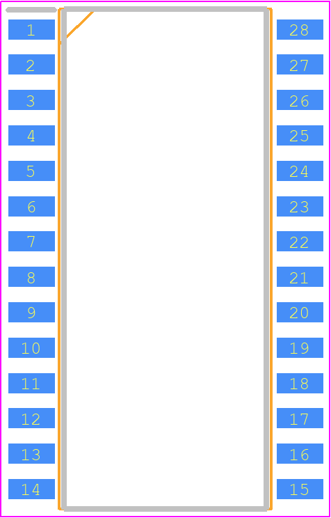 M41ST85WMX6 - STMicroelectronics PCB footprint - Small Outline Packages - Small Outline Packages - SOX28