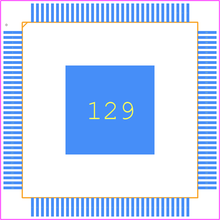 IT9868E/AW - ITE PCB footprint - Quad Flat Packages - Quad Flat Packages - LQFP 128(14*14)