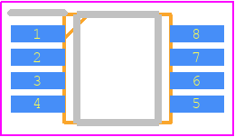 TSV852IST - STMicroelectronics PCB footprint - Small Outline Packages - Small Outline Packages - MiniSO-8(H=1.1mm)