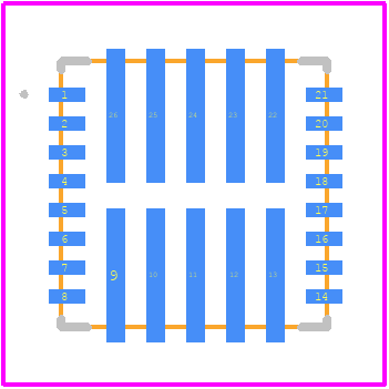 MP6541GQKT-Z - Monolithic Power Systems (MPS) PCB footprint - Other - Other - TQFN-26(6mmx6mm)