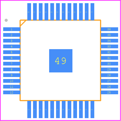 IS32LT3365A - Lumissil Microsystems PCB footprint - Quad Flat Packages - Quad Flat Packages - eLQFP-48-D