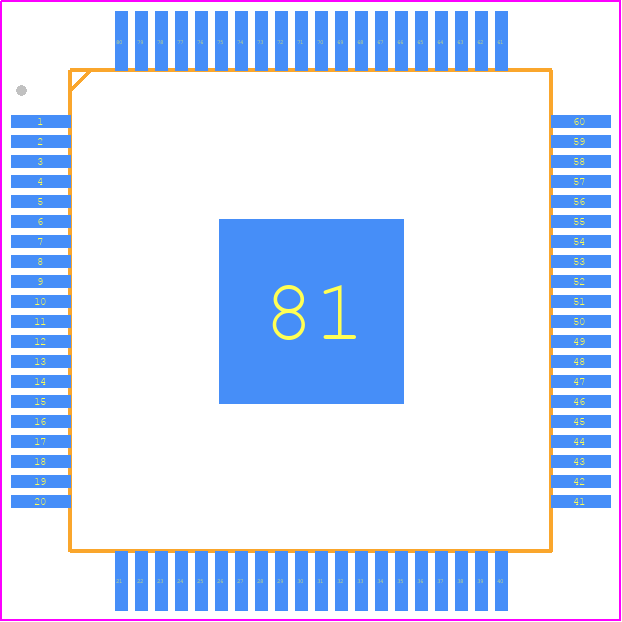 PSC3M5FDS2AFQ1 - Infineon PCB footprint - Quad Flat Packages - Quad Flat Packages - PG-LQFP-80