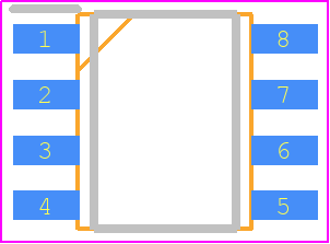 MLX90328LDC-DBA-000-SP - Melexis PCB footprint - Small Outline Packages - Small Outline Packages - SOIC-8 Plastic Small Outline, 150 mil