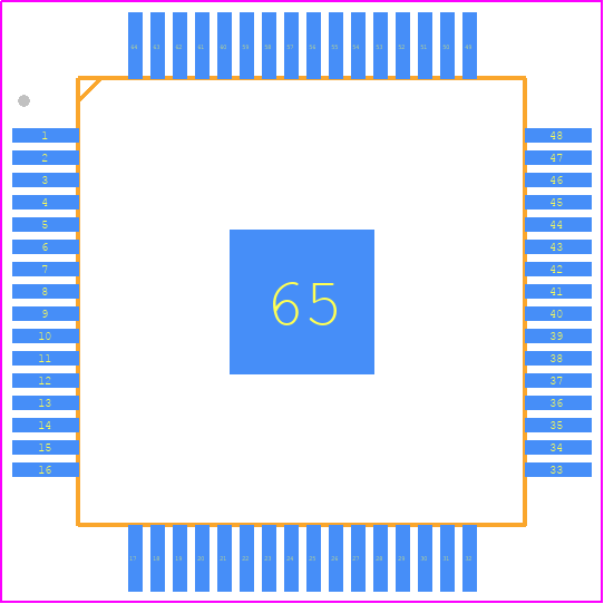 LPC55S69JBD64 - NXP PCB footprint - Quad Flat Packages - Quad Flat Packages - HTQFP64