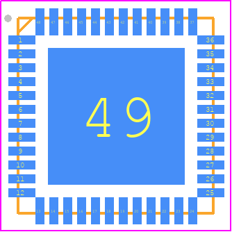 ADBMS2950WCCSZ - Analog Devices PCB footprint - Quad Flat No-Lead - Quad Flat No-Lead - 48-QFN