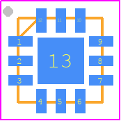 NSD2012N-DQAFR - NOVOSENSE PCB footprint - Quad Flat No-Lead - Quad Flat No-Lead - QFN12
