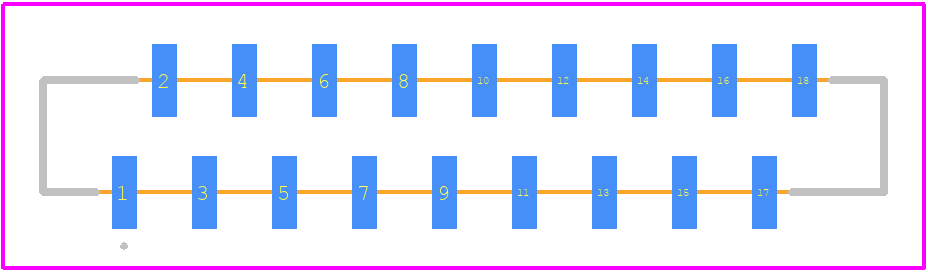 PCB-C-18-T-SMT - Adam Tech PCB footprint - Other - Other - PCB-C-18-T-SMT-2