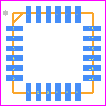 MAPS-011019-TR0500 - MACOM PCB footprint - Quad Flat No-Lead - Quad Flat No-Lead - 4 mm 24-Lead PQFN