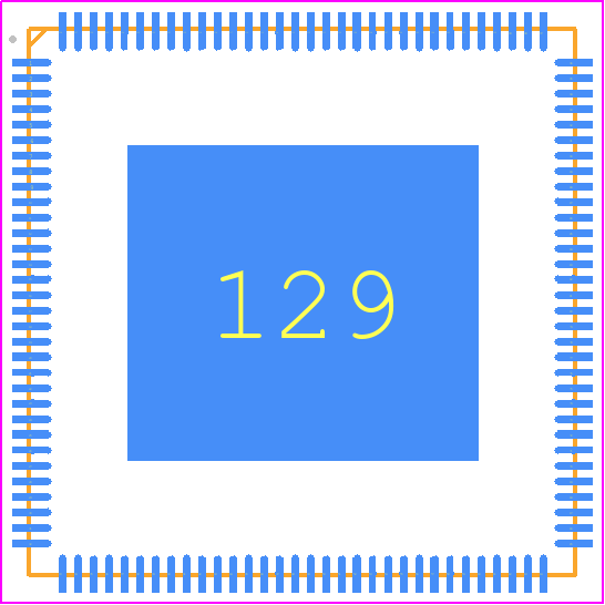 RK3506G2 - Rockchip PCB footprint - Quad Flat No-Lead - Quad Flat No-Lead - QFN128L